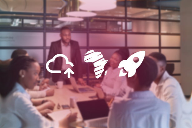 Group of people in a board room